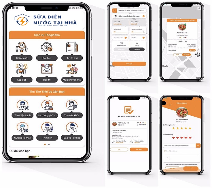 App sửa chữa điện nước